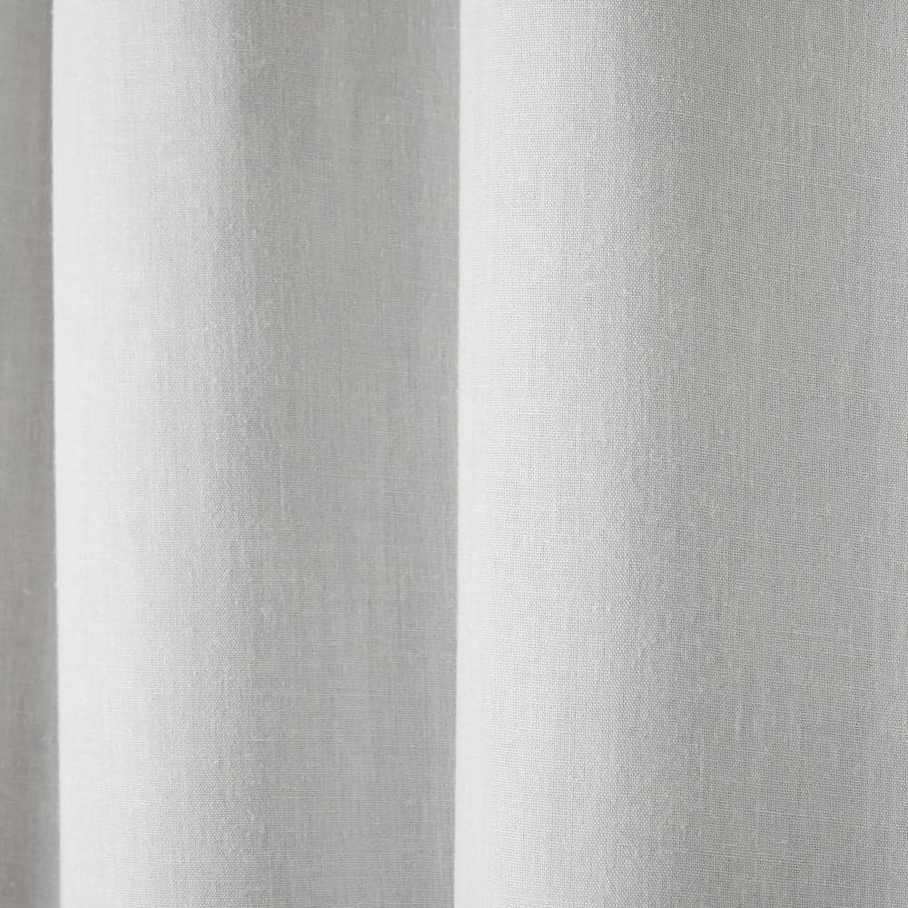 Ivory Linen Room-Darkening Grommet Curtain Panel Set, 50" x 96"