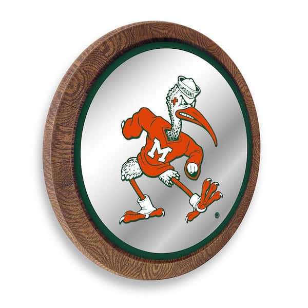 Miami Marlins: Logo - Faux Barrel Top Mirrored Wall Sign - The