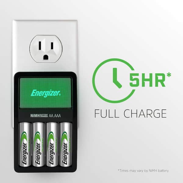 5 Pack Energizer AA/AAA Charger with 4 NiMH AA Cell Rechargeable Batteries Each 