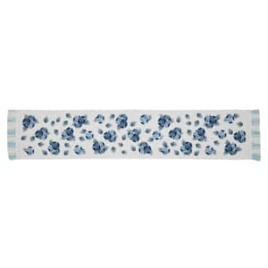 Finders Keepers 12 in. W x 60 in. L Blue Floral PET Table Runner