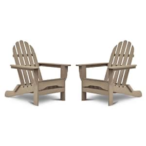 Icon Weathered Wood Recycled Plastic Adirondack Chair (2-Pack)