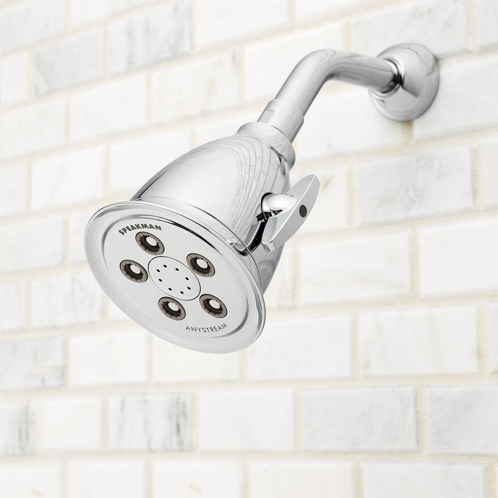 Polished Chrome Wall Mounted Multi-Function Shower Head