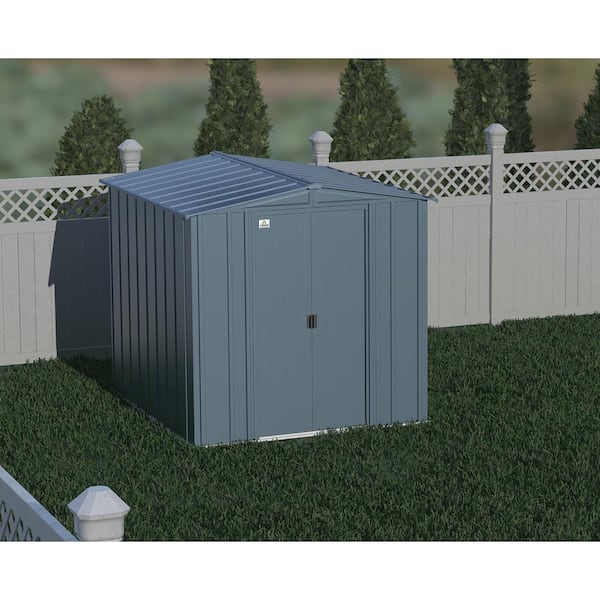 Arrow Classic 6 ft. W x 7 ft. D Blue Grey Metal Shed 39 sq. ft.