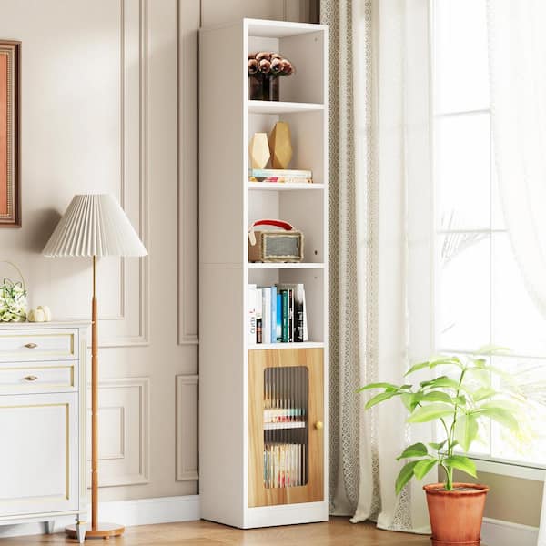 Small Bookshelf Wood Bookcase 4 Shelf Storage Open Display Shelving  Organizer