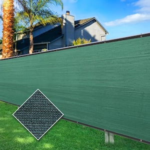 5 ft. x 50 ft. Privacy Screen Fence Heavy-Duty Protective Covering Mesh Fencing for Patio Lawn Garden Balcony Dark Green