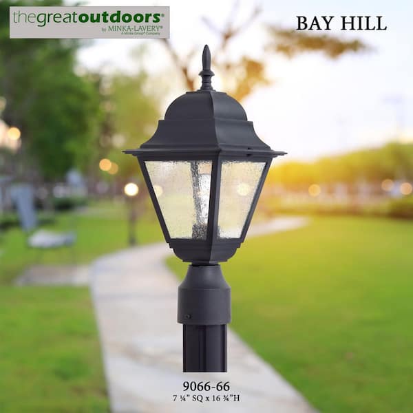 Bay Hill 1-Light Black Outdoor Post Lantern