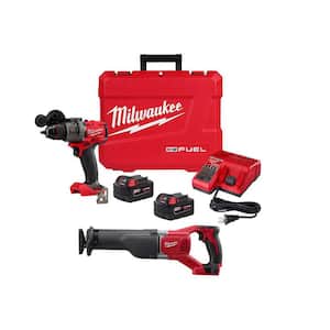 M18 FUEL 18V Lithium-Ion Brushless Cordless 1/2 in. Drill/Driver Kit with SAWZALL Reciprocating Saw