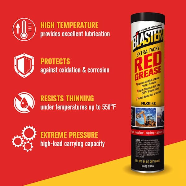 14 oz. Extra Tacky Red Grease Cartridge for Grease Gun (Pack of 20)