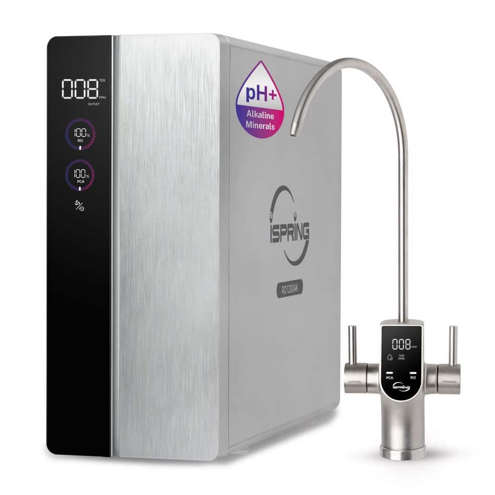 Dual-Flow Reverse Osmosis Water Filter, 1200 GPD Under Sink Tankless RO System, pH+ Alkaline Remineralization, TDS PFAS price history on PriceWatchPro