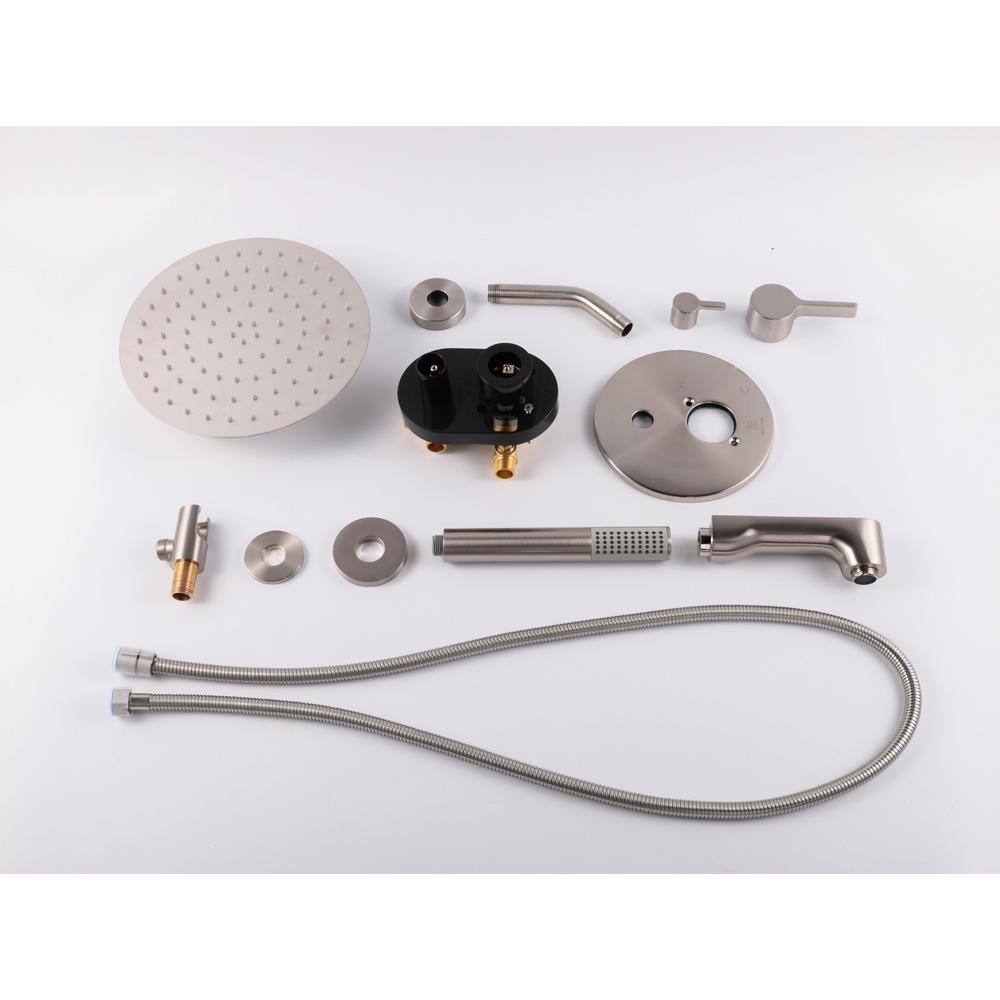 Nickel Multi-Head Wall Mounted Rain Shower System
