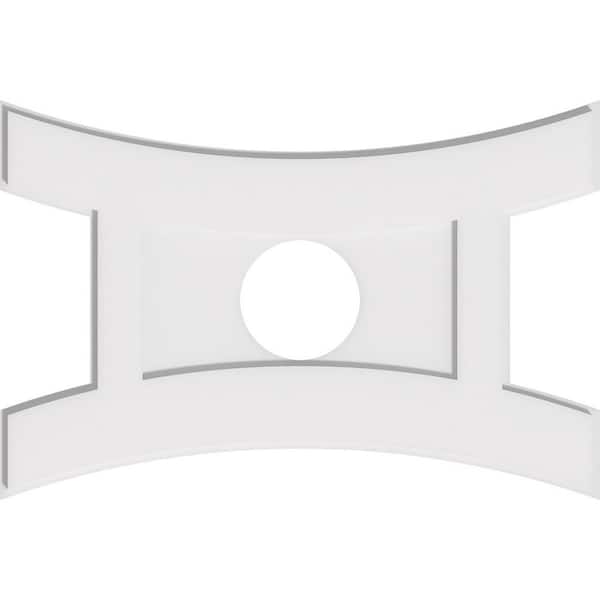 Ekena Millwork 30 in. W x 20 in. H x 6 in. ID x 1 in. P Haven Architectural Grade PVC Contemporary Ceiling Medallion