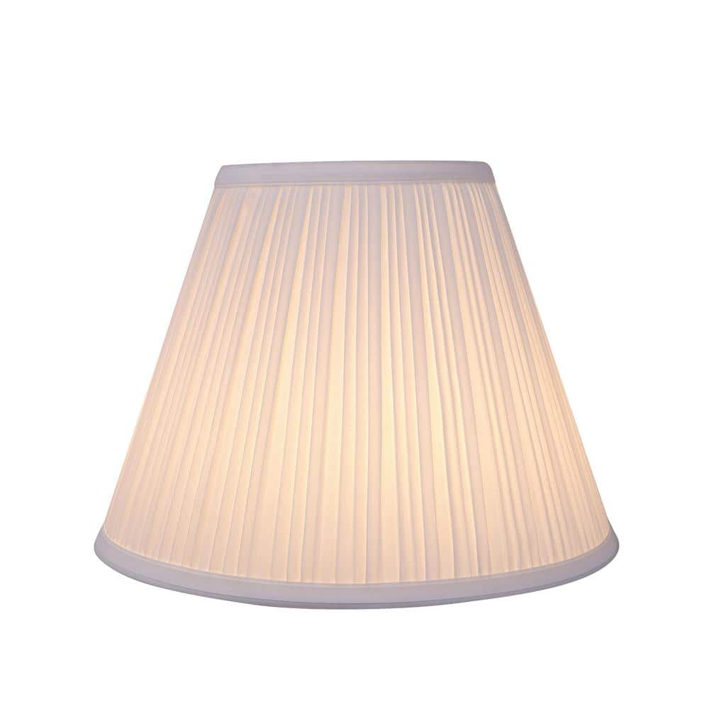 Off-White Pleated Cotton Empire Lamp Shade, 10" Wide