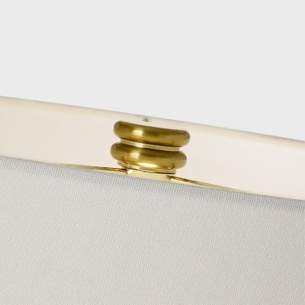 Generation Lighting - Feikudo 25 in. Cracked Honey Bedroom Home Office Living Room Table Lamp With White Linen Shade