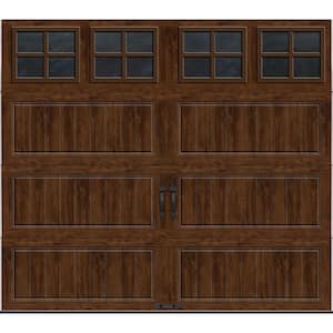 Gallery Collection 8 ft. x 7 ft. 6.5 R-Value Insulated Ultra-Grain Walnut Garage Door with SQ22 Window