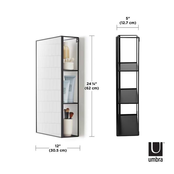 Umbra Cubiko 12 in. W x 24 in. H Framed Rectangular Bathroom