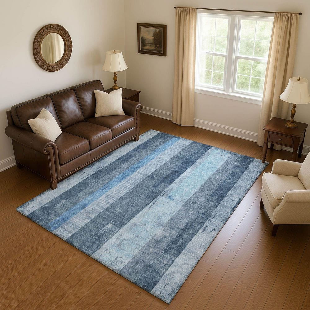 Mayfield Premium Machine Washable Abstract AMF1689 Blue 10 ft. x 14 ft. Area Rug price history on PriceWatchPro