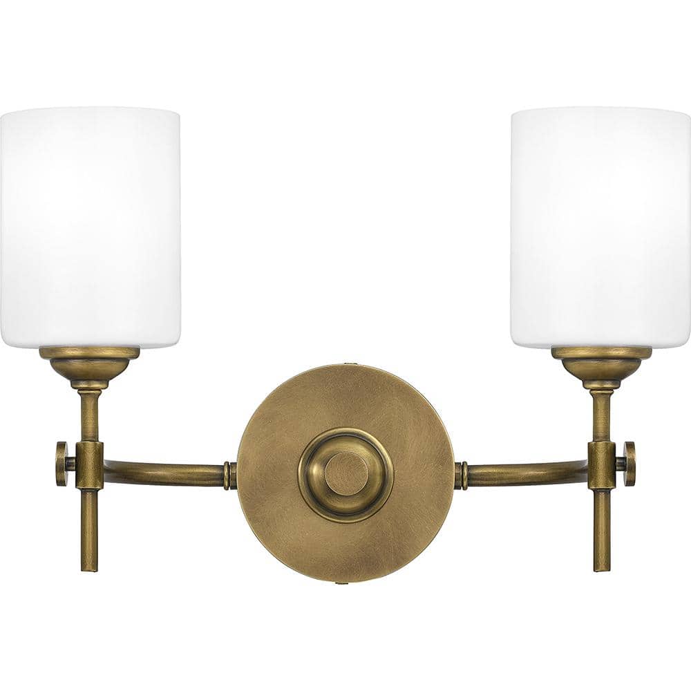 Aria 2-Light Weathered Brass Vanity Light price history on PriceWatchPro