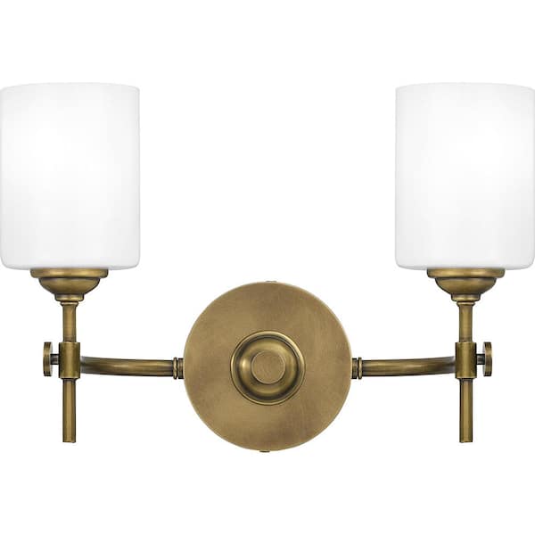 Aria 2-Light Weathered Brass Vanity Light