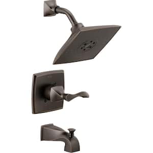 Everly 1-Handle 3-Spray Tub and Shower Faucet in SpotShield Venetian Bronze with H2Okinetic Technology (Valve Included)