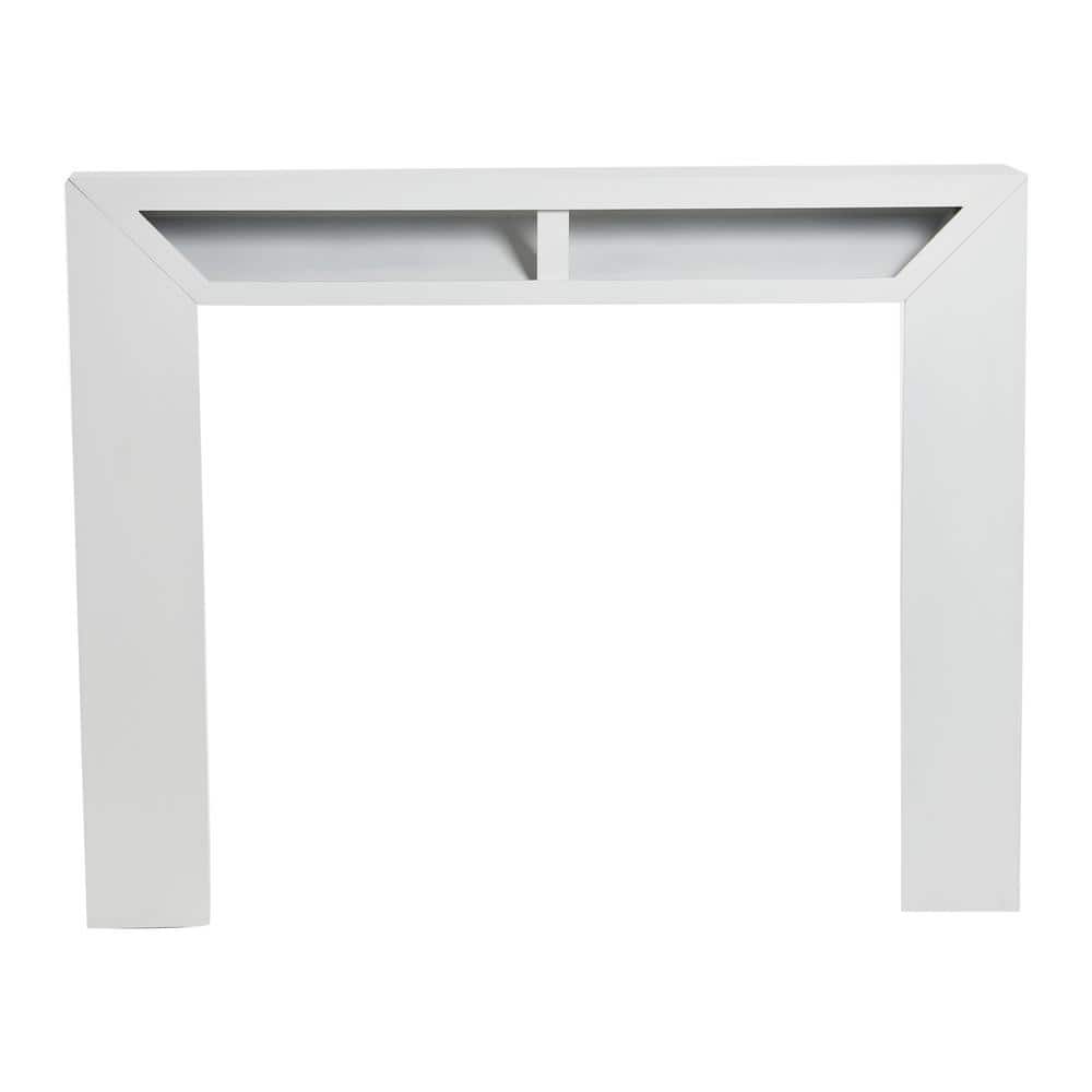 Ezra White MDF Modern Fireplace Mantel