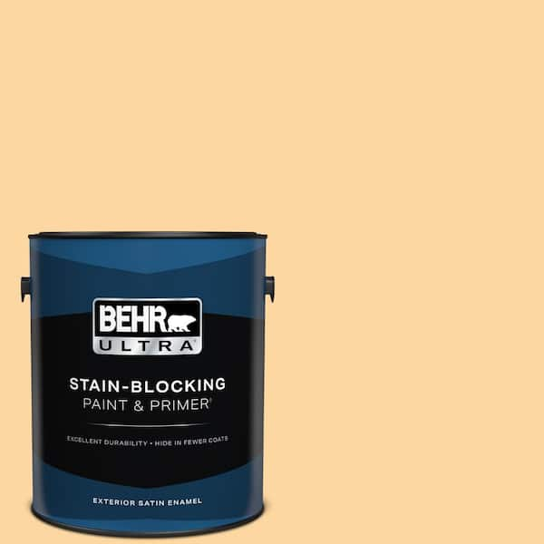 BEHR ULTRA 1 gal. #QE-19 September Sun Satin Enamel Exterior Paint & Primer