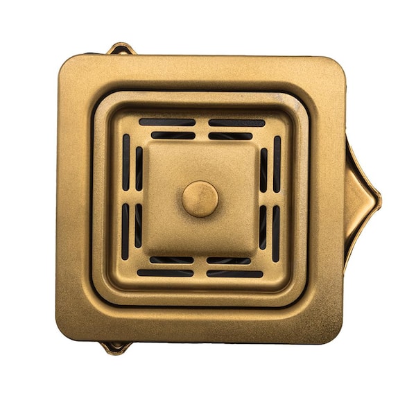 S STRICTLY KITCHEN + BATH Gold Stainless Steel Square Garbage Disposal Adapter