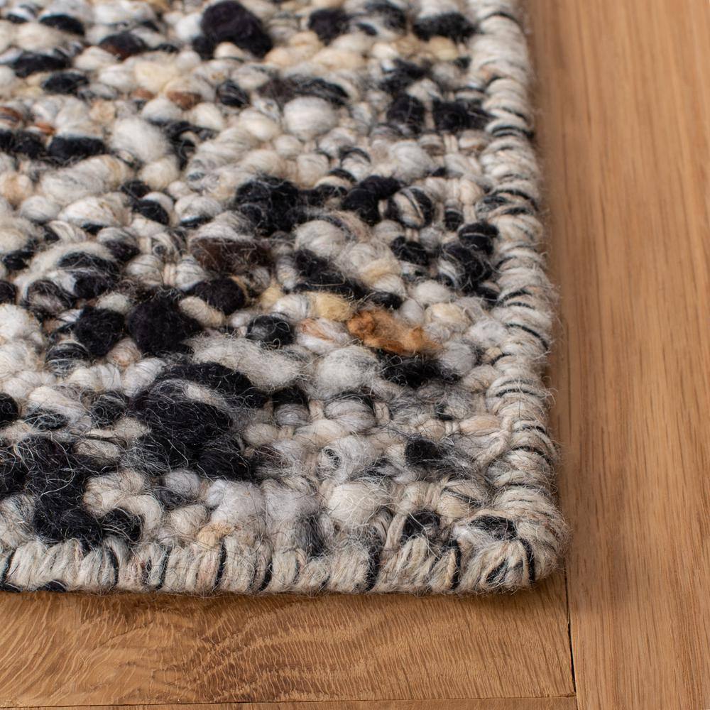 Beige and Grey Hand-Tufted Wool Rectangular Area Rug