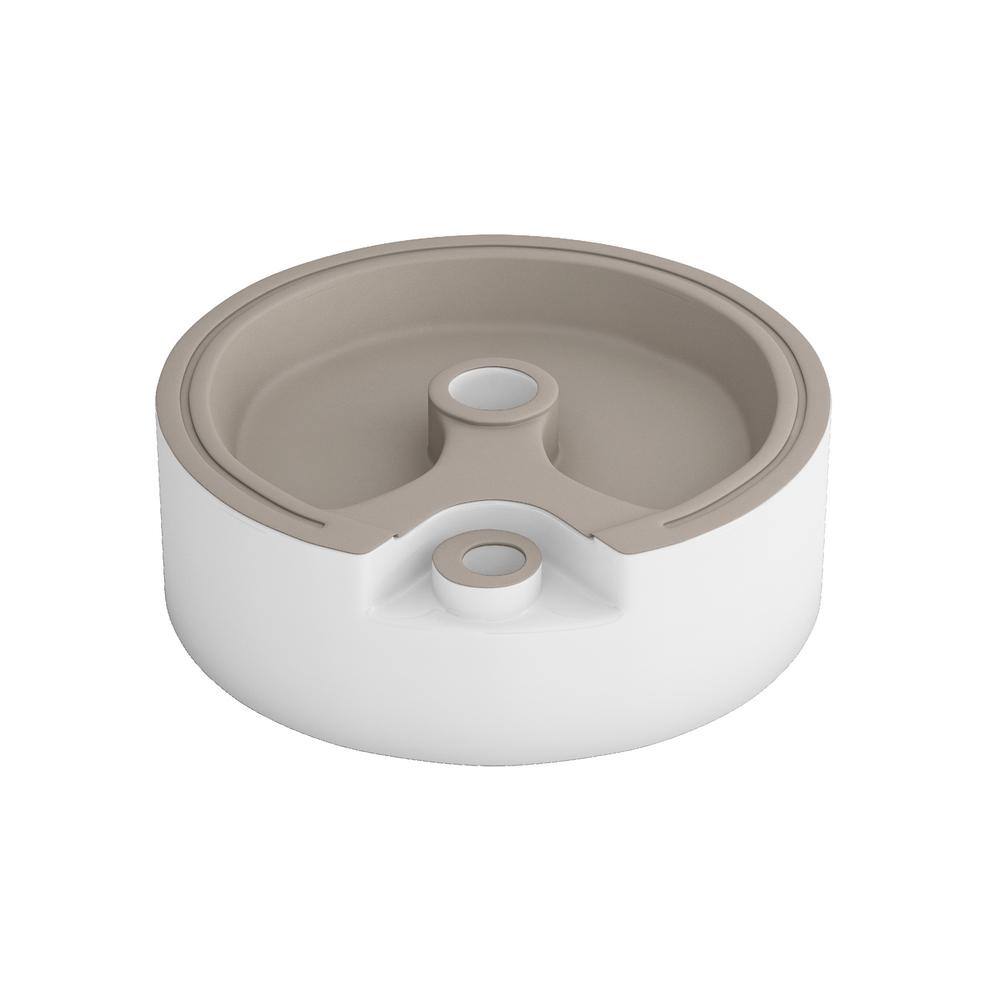 Altair 18.3'' White Ceramic Circular Bathroom Sink with Overflow