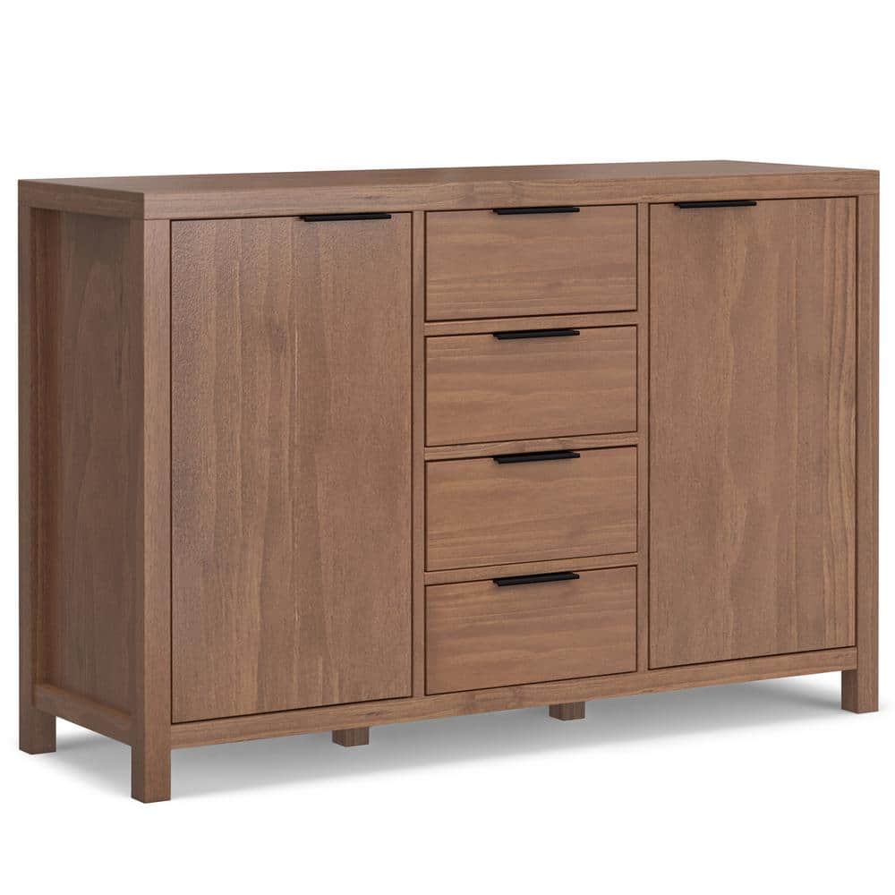 Hollander Medium Saddle Brown Solid Wood Sideboard Buffet