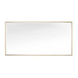 40 in. W x 20 in. H Rectangular Framed Beveled Edge Wall Mounted Bathroom Vanity Mirror in Gold
