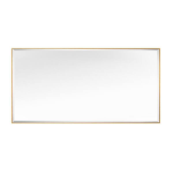 GETLEDEL 40 in. W x 20 in. H Rectangular Framed Beveled Edge Wall Mounted Bathroom Vanity Mirror in Gold
