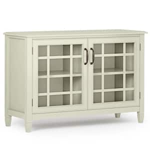 Connaught Solid Wood 46 in. Wide Traditional Low Storage Cabinet in Antique White