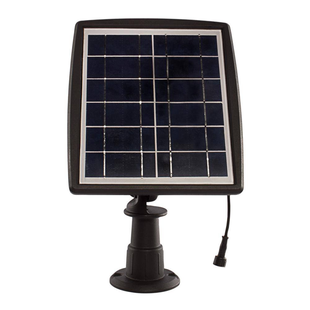 Black Matte Aluminum Solar LED Flood Light with Warm White 2700K
