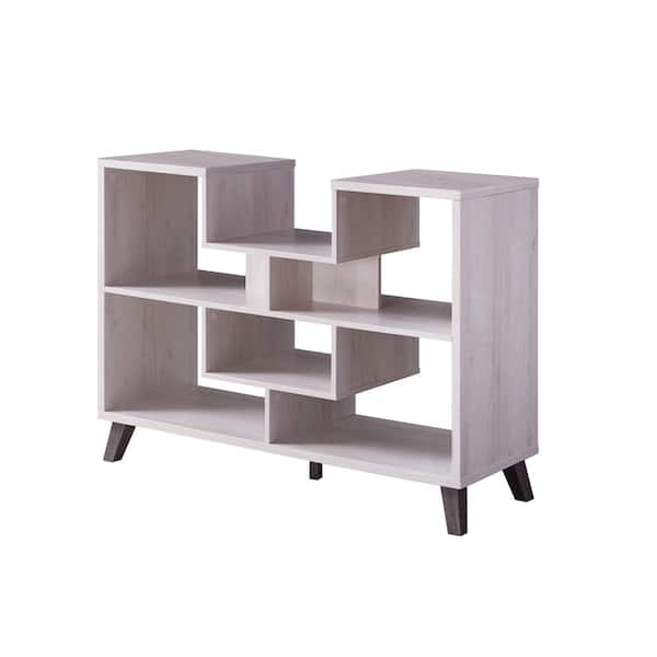 Furniture of America Nova 48 in. White Oak Standard Rectangle Console Table with Storage