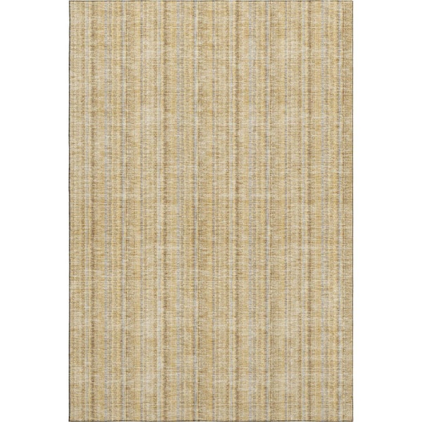 Mayfield Premium Machine Washable Abstract AMF982 Wheat 2 ft. 6 in. x 3 ft. 10 in. Area Rug