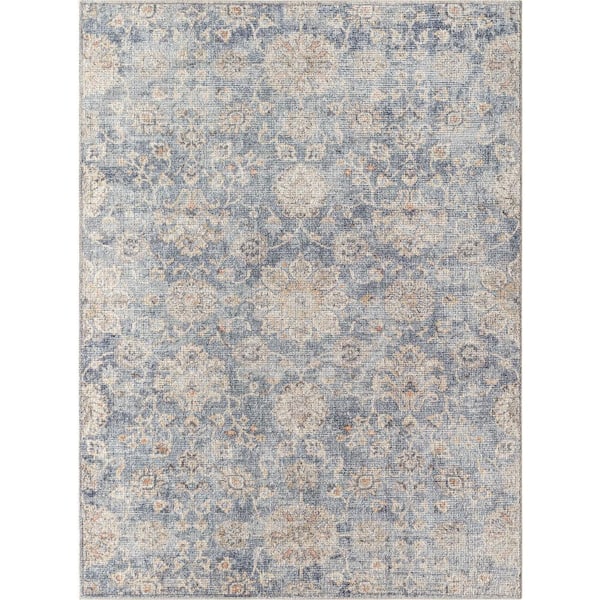 Livabliss Downtown Blue Doormat 2 ft. x 4 ft. Indoor Area Rug