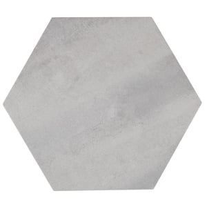 Metro Grey Hexagon 14 in. x 16 in. Matte Glazed Porcelain Floor and Wall Tile (10.07 sq. ft. / Case)