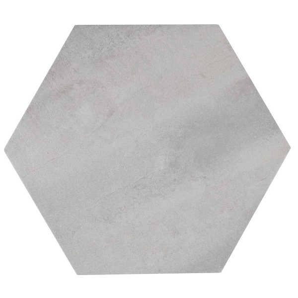 Unbranded Metro Grey Hexagon 14 in. x 16 in. Matte Glazed Porcelain Floor and Wall Tile (10.07 sq. ft. / Case)