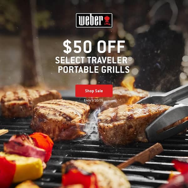 Traveler Compact 32 in. Portable Propane Gas Grill in Black