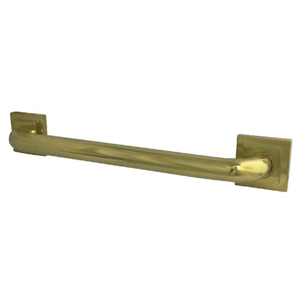 Kingston Brass Claremont 12 in. x 1-1/4 in. Grab Bar in Polished Brass