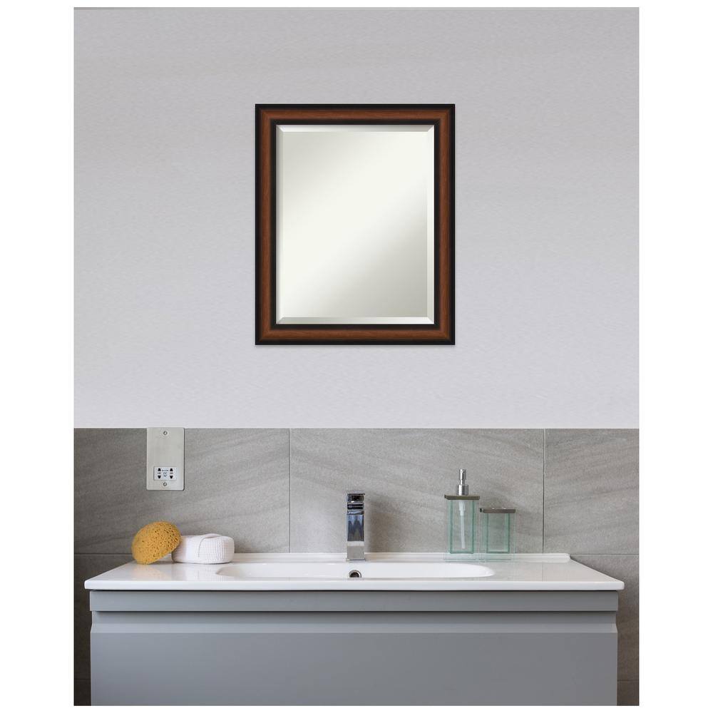 Yale Walnut Beveled Rectangular Wall Mirror