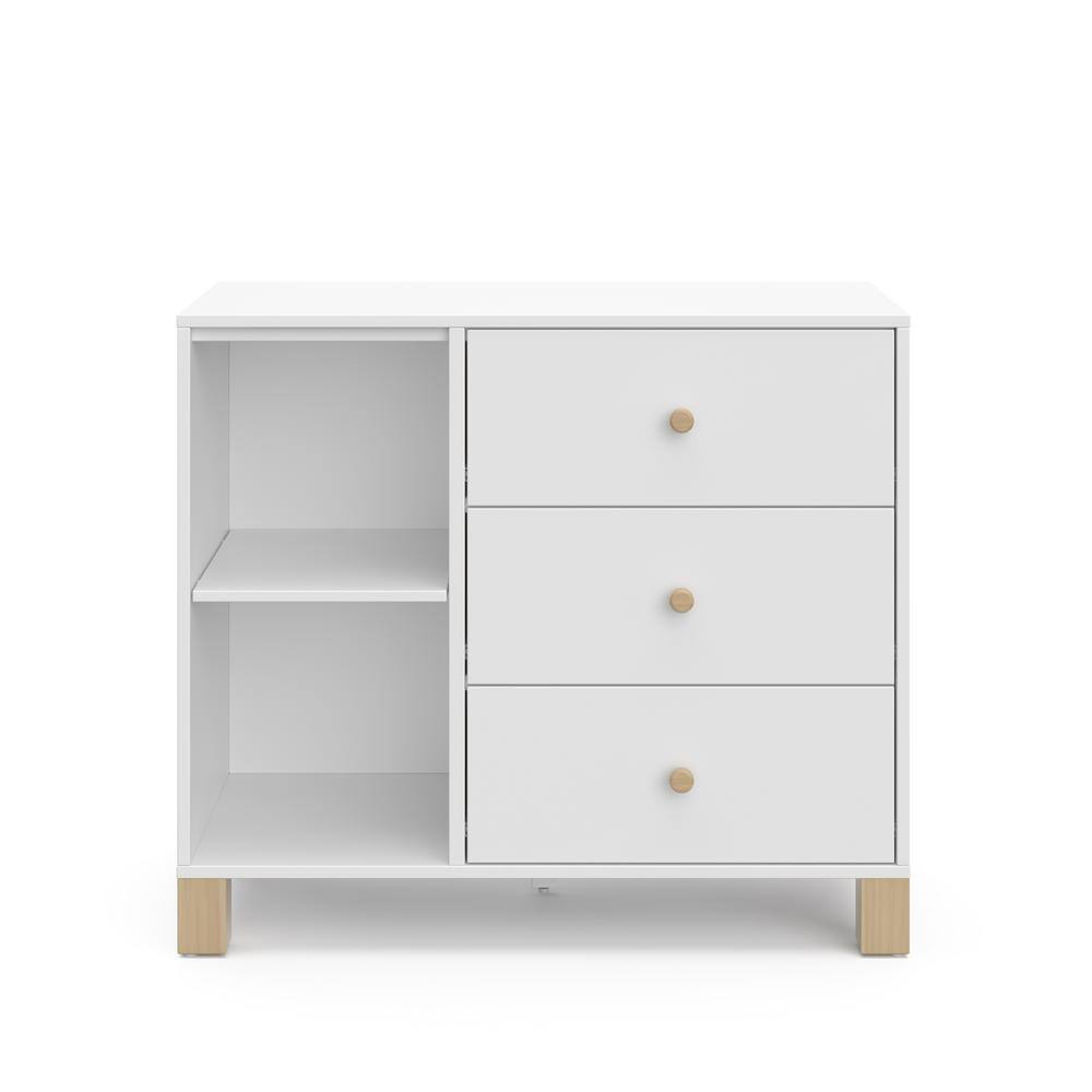 White Pine 3-Drawer Combo Dresser with Driftwood Accents