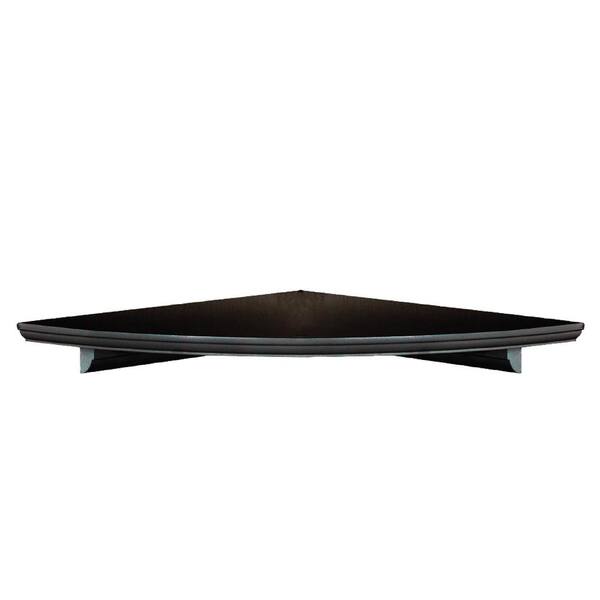 Home Decorators Collection 12 in. L x 12 in. W x 0.63 in. H Profile Espresso Corner Shelf