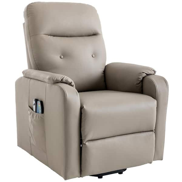 CorLiving Recliner Chair with Extending Foot Rest, Light Grey Fabric  LYN-591-R - The Home Depot