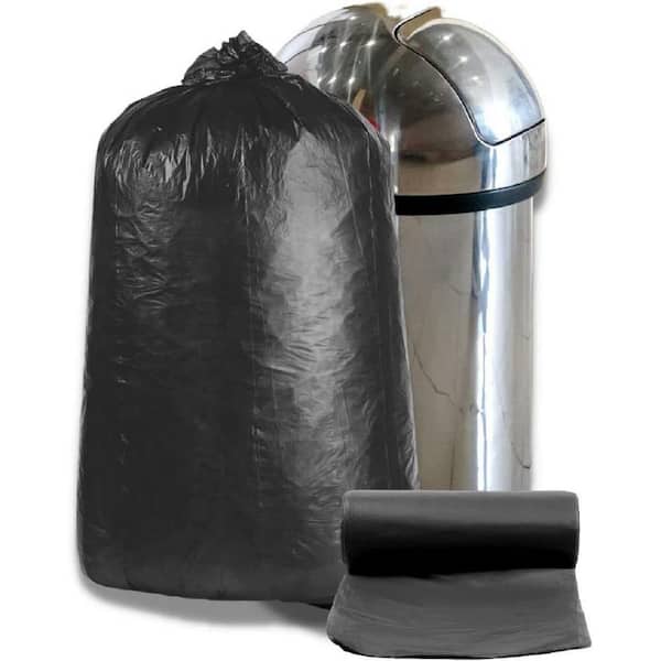 60 GALLONS BLACK LOW DENSITY TRASH BAGS , SOLD BY THE CASE