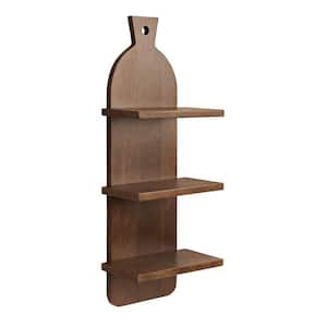 Braxton 12 in. W x 7 in. D Natural Wood Functional Shelf Decorative Wall Shelf