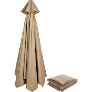 beige patio umbrella replacement canopy home depot Yescom 13' Outdoor Market 8-Rib Designed for convenience Zeus & Ruta 10 ft.