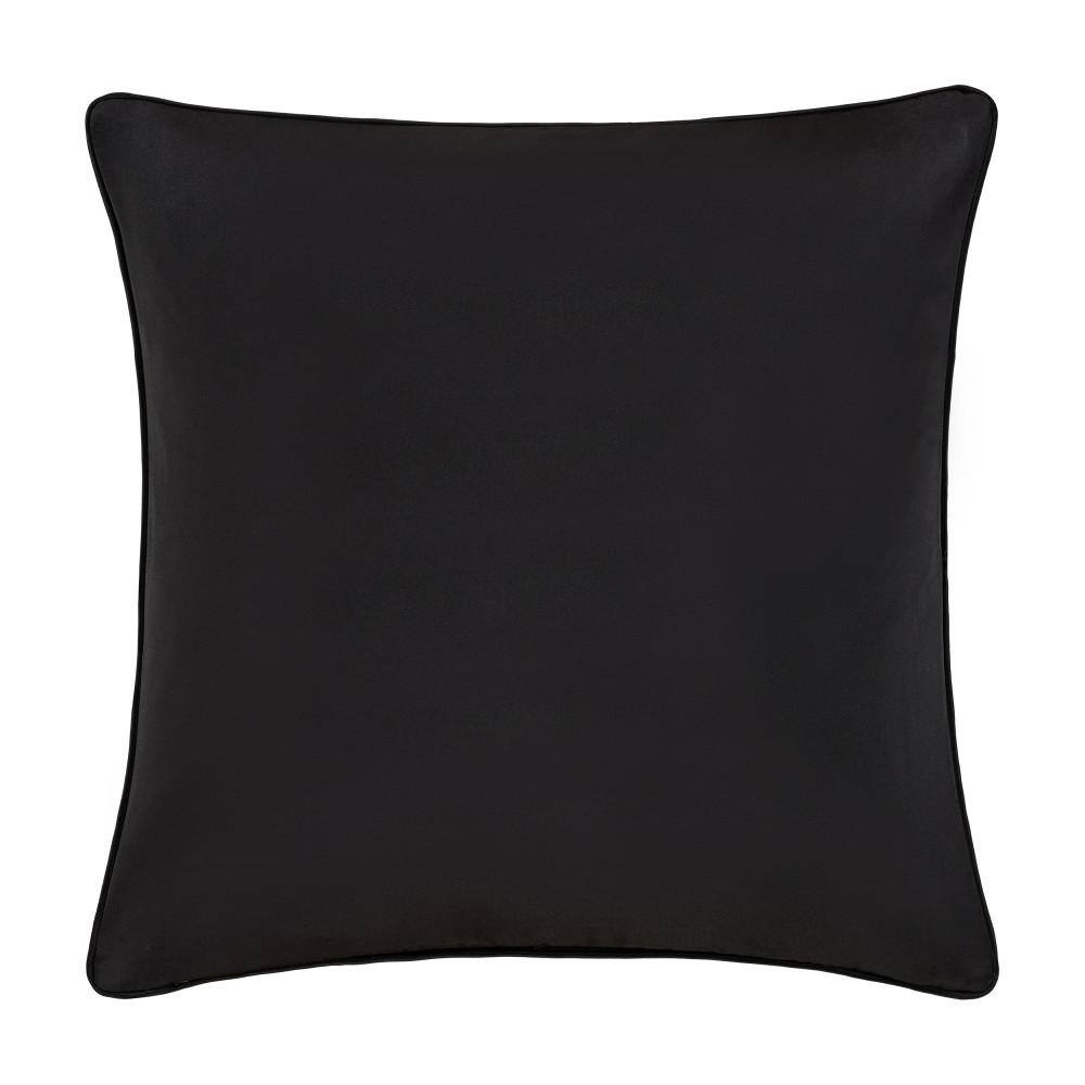 Modern Black and Gold Satin Euro Sham Set
