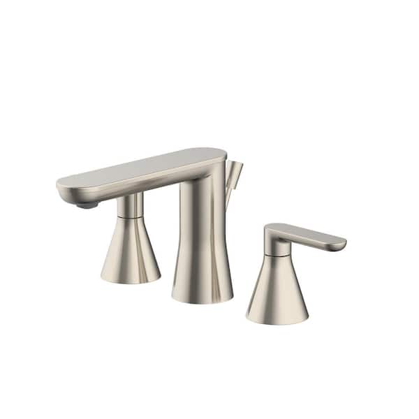 Glacier Bay Chianti 8 in. Widespread 2-Handle Bathroom Faucet in Brushed Nickel