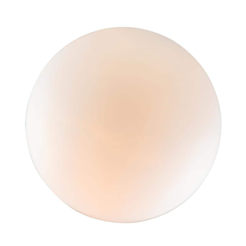 Dash 8" Globe Brushed Nickel & Glass Indoor/Outdoor Flushmount